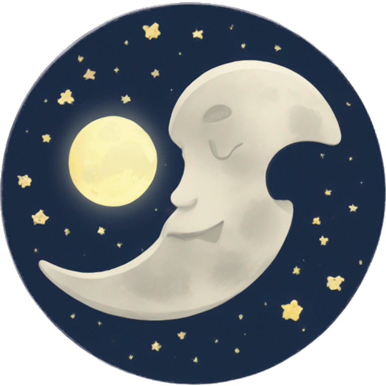 Nuit avec lune emoji