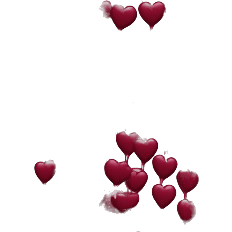 Wine red heart dripping  emoji