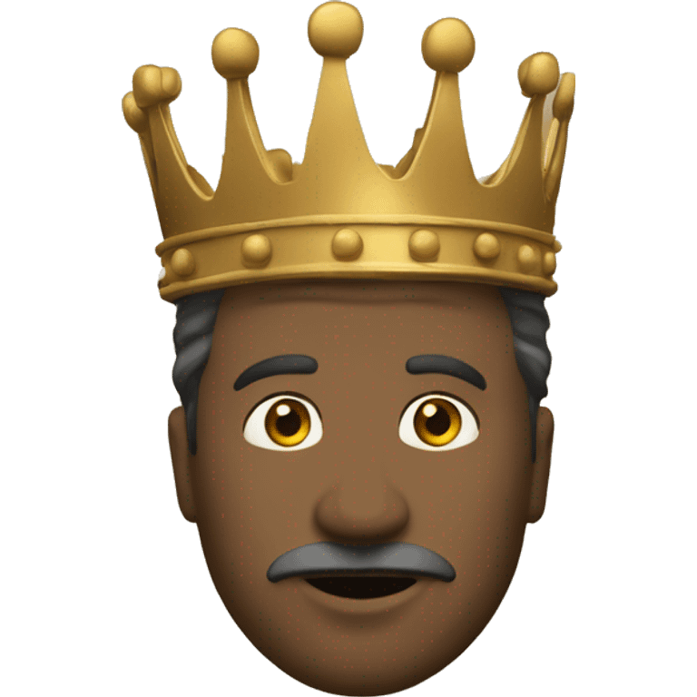 King baldwin 5 avec son masque qui baisse la tête et lève la main  emoji