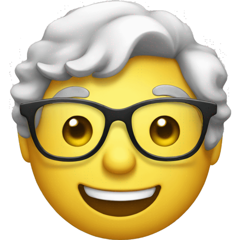 funny smiley with glasses emoji