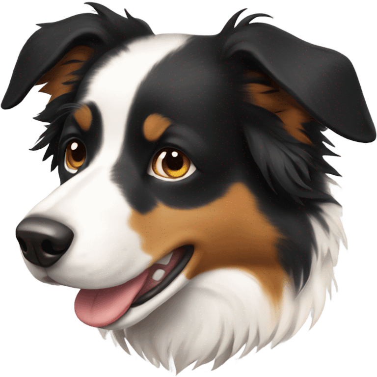 Tri colored border collie  emoji