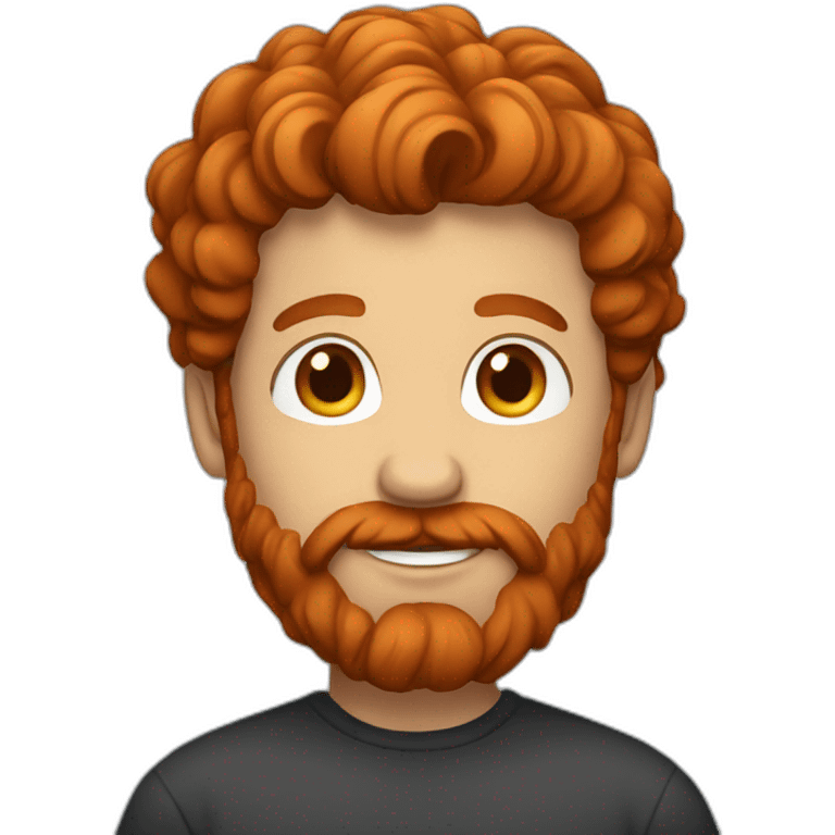 redhair man with beard emoji