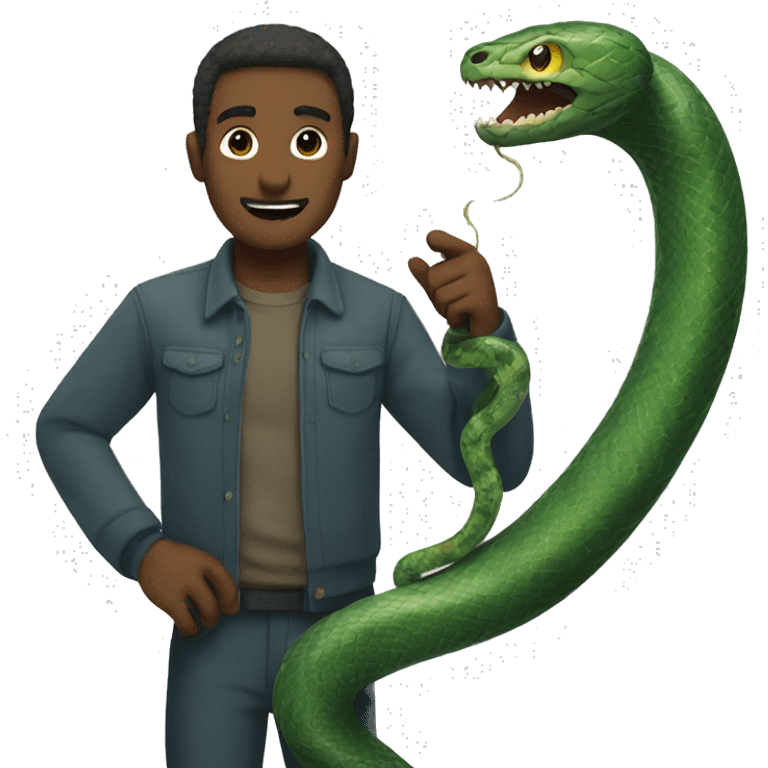 Man and snake emoji