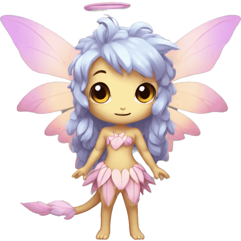 a anthro chibi-style fairy-type Fakémon-hybrid full body emoji