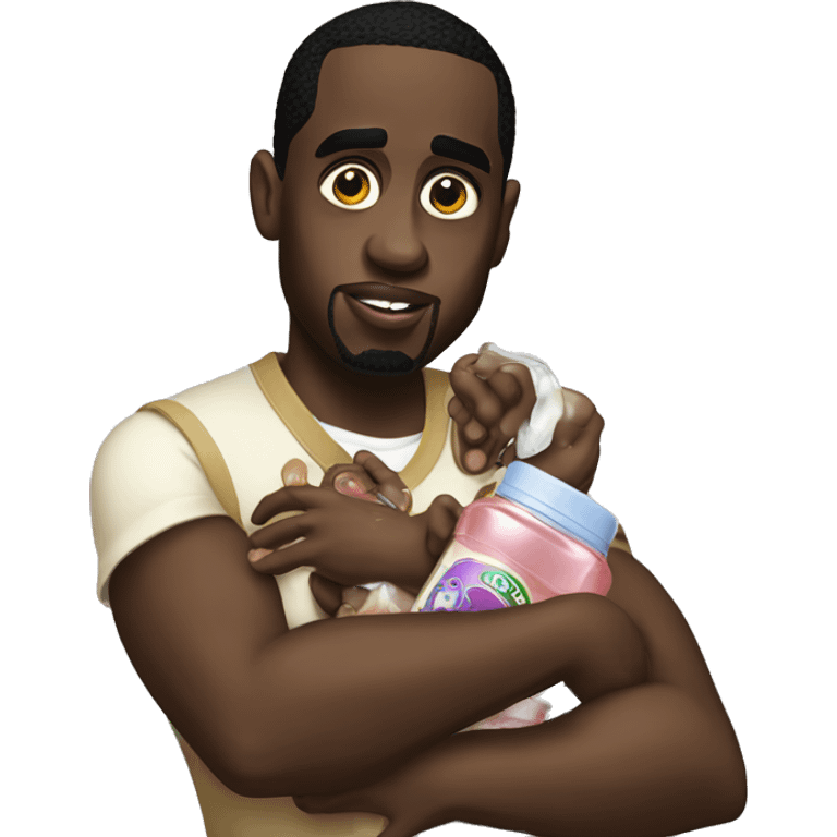 P.diddy holding baby oil emoji