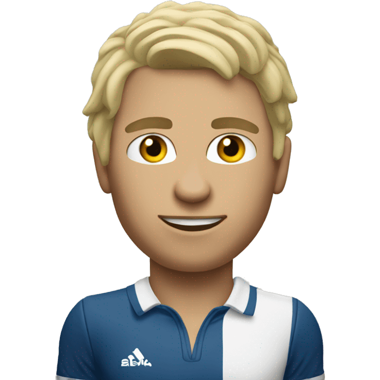 White tennis player, similar to Rafael Nadal with semi blond hair  emoji