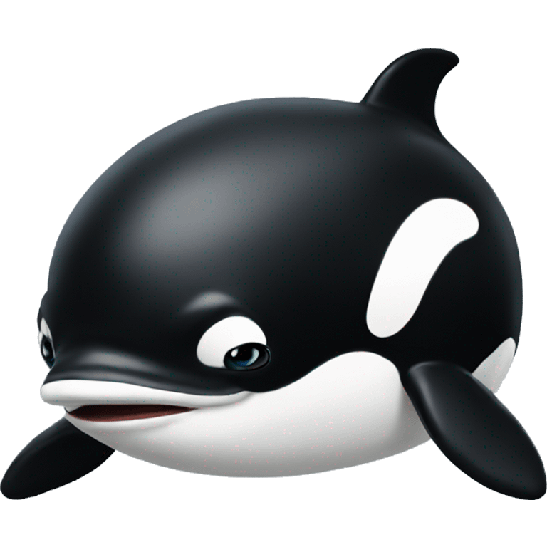 Sad clown orca emoji