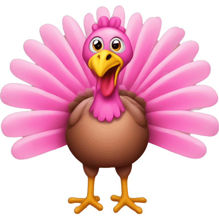 Pink turkey emoji