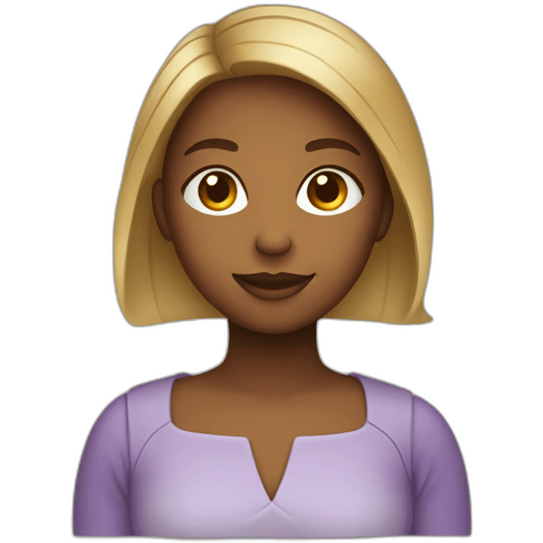 Fille avec un dégradé de couleur emoji