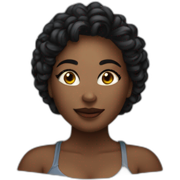 Ebony curvy emoji