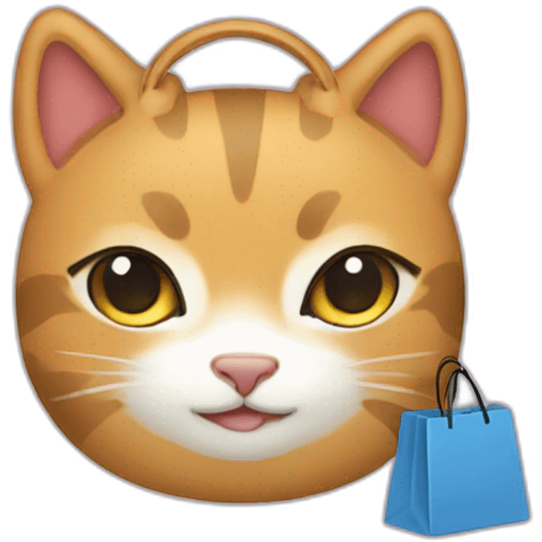 meneki neko shopping bag emoji