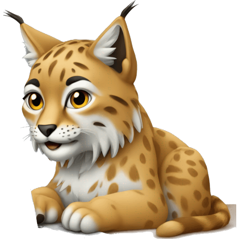 A lynx with a laptop emoji