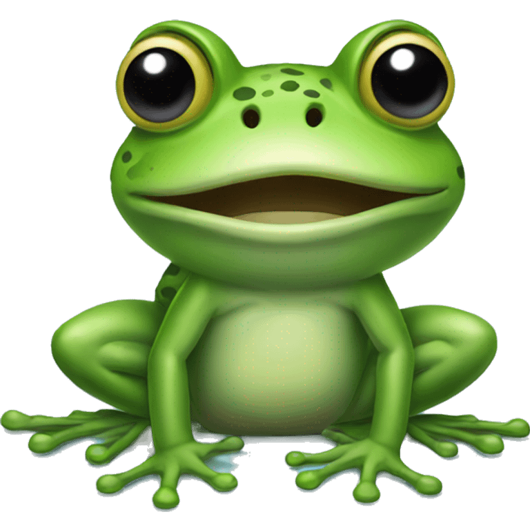 Frog with fly emoji