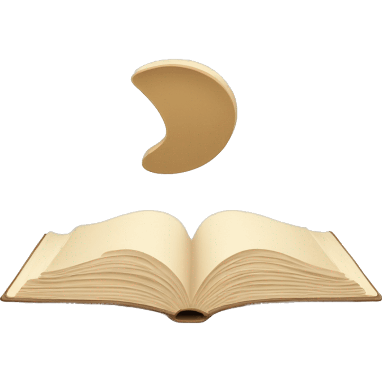 An open, hardcover book, depicted with a beige cover. Commonly used for various content concerning reading, writing, learning, and schooling. emoji