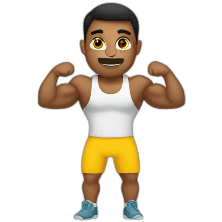 alex hermozi doing gym emoji