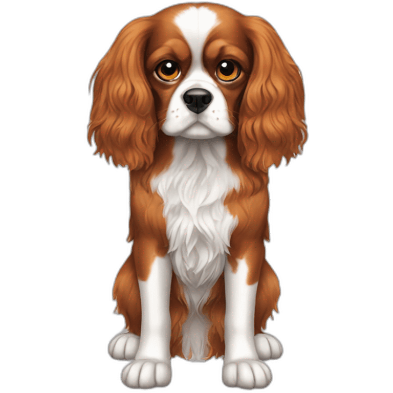 dog Cavalier King Charles Spaniel full height emoji