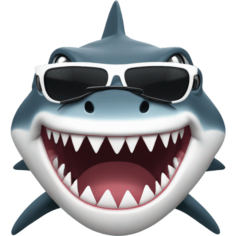 Shark with sunglasses  emoji