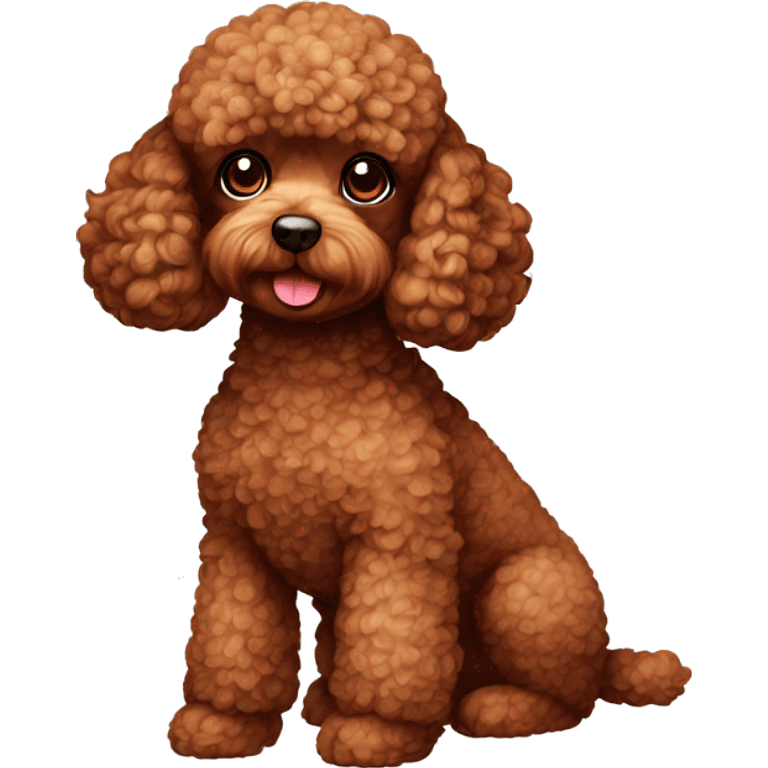 dog toy poodle red-brown emoji