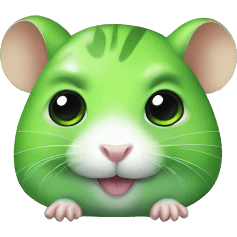 green alien hamster emoji