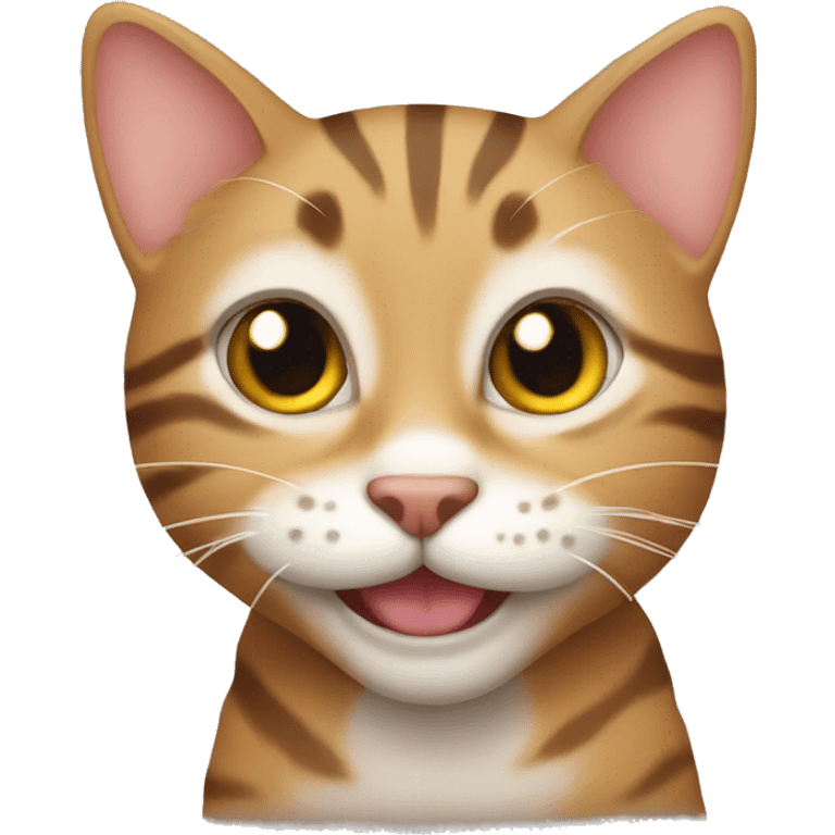 tabby cat smiling emoji