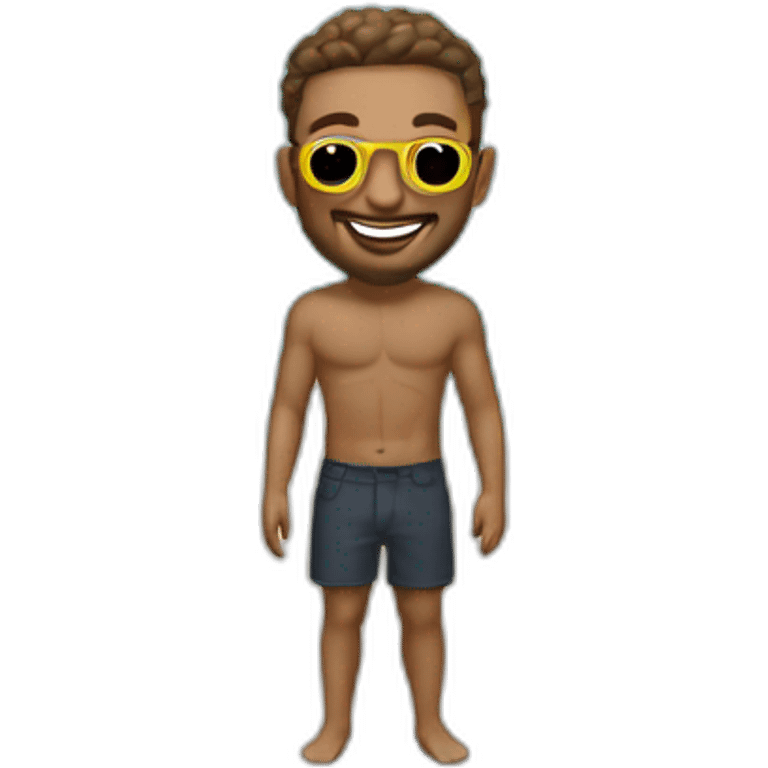 Marcel Adam sur une plage emoji