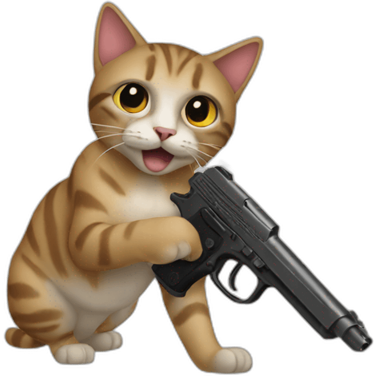 Cat gun emoji