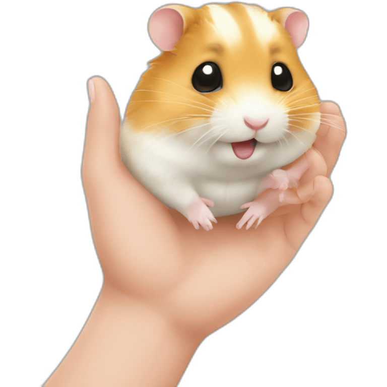 hamster byting hand emoji