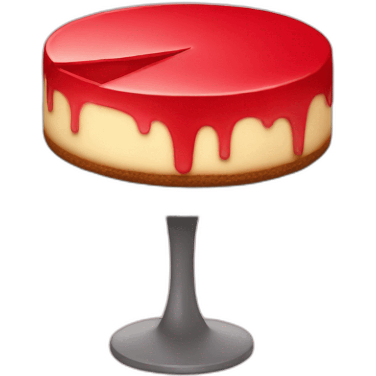 Red cheesecake  emoji