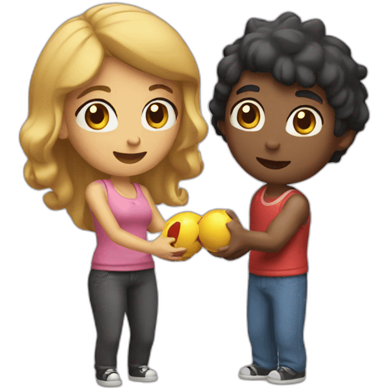 couple playing video game together emoji