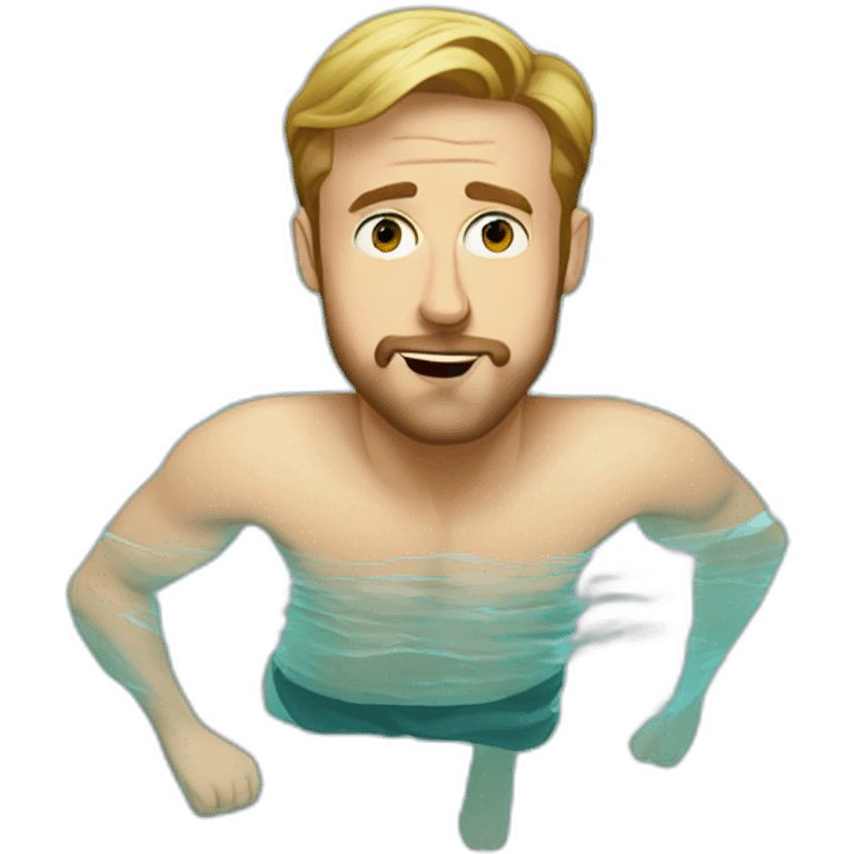 Ryan gosling swimming emoji