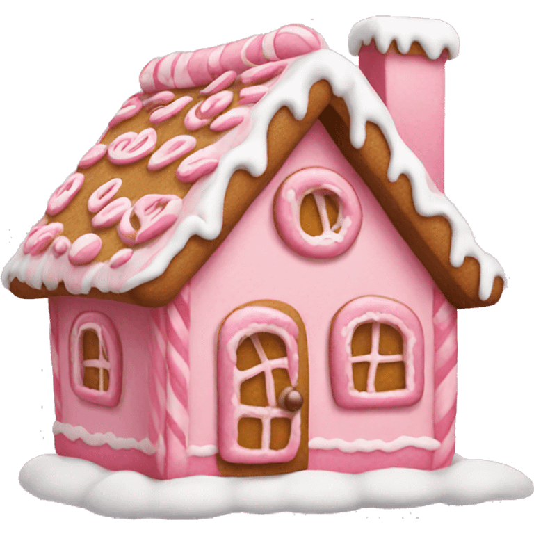 pink gingerbread house emoji