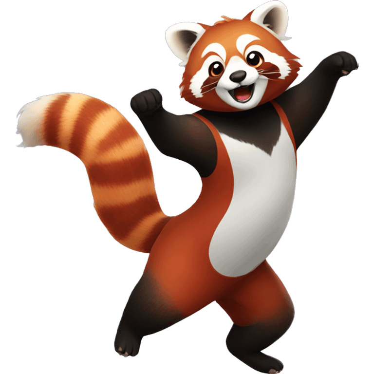 Dancing red panda emoji