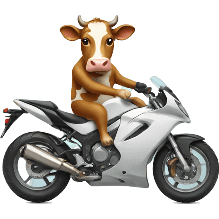 cow on motorbike emoji