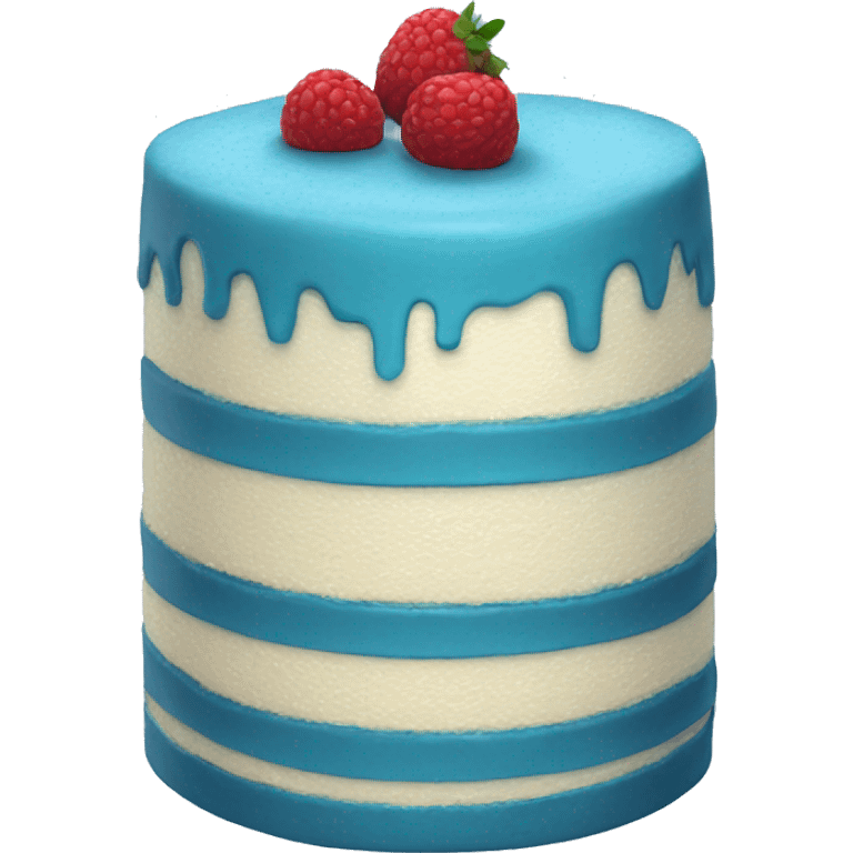 Realistic blue layered cake emoji