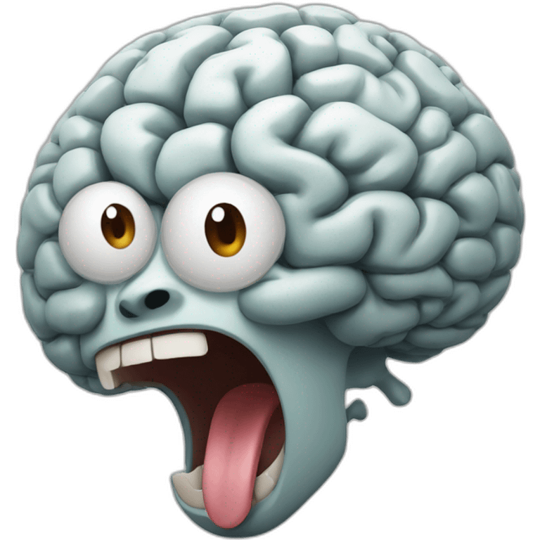 brain screaming emoji