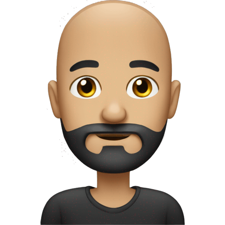 bald man with black beard emoji