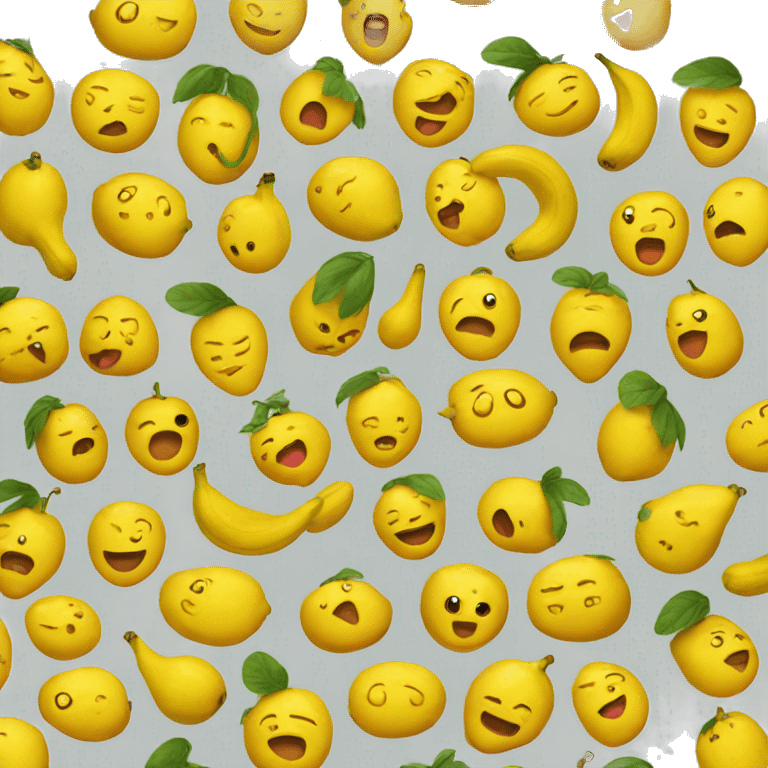 Silly yellow fruit emoji