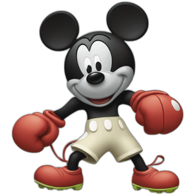 Mickey qui joue au foot emoji