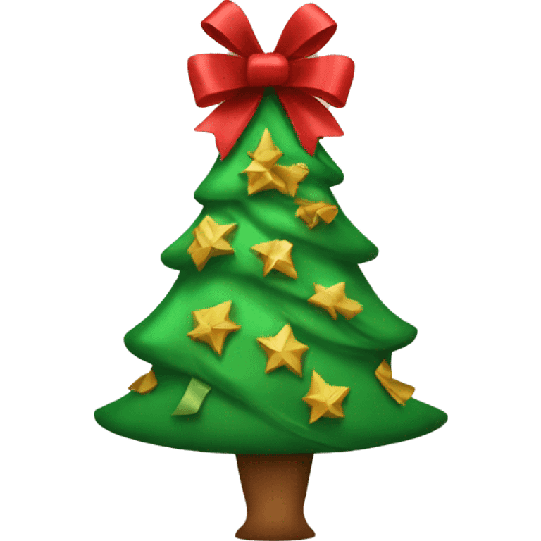 A Christmas tree with bows  emoji