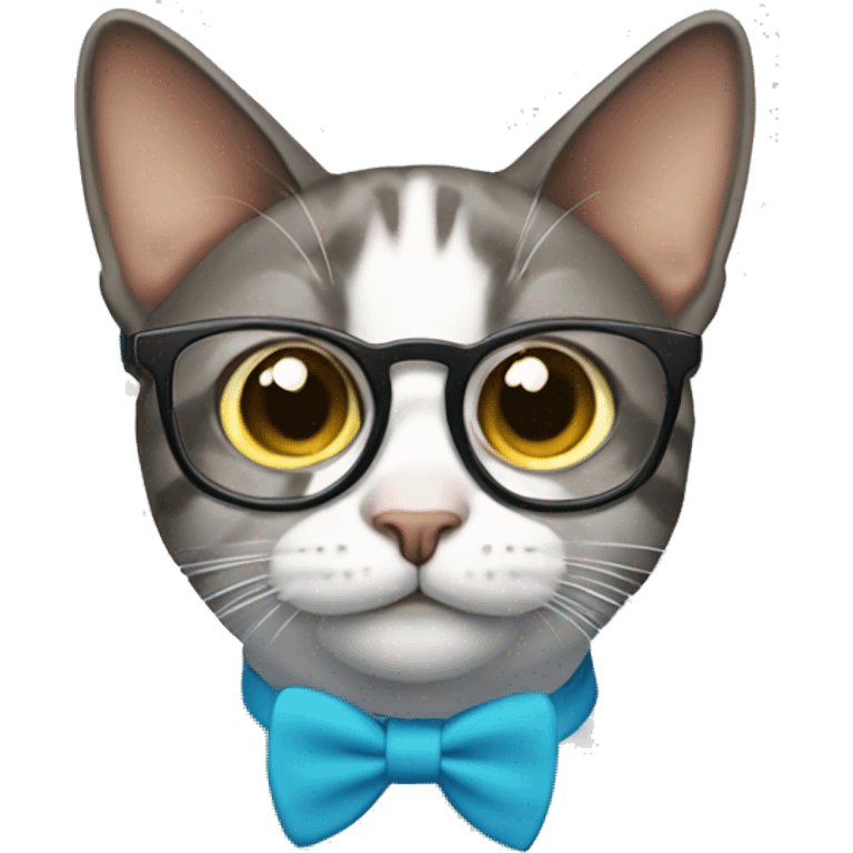 A cat that is a nerd emoji