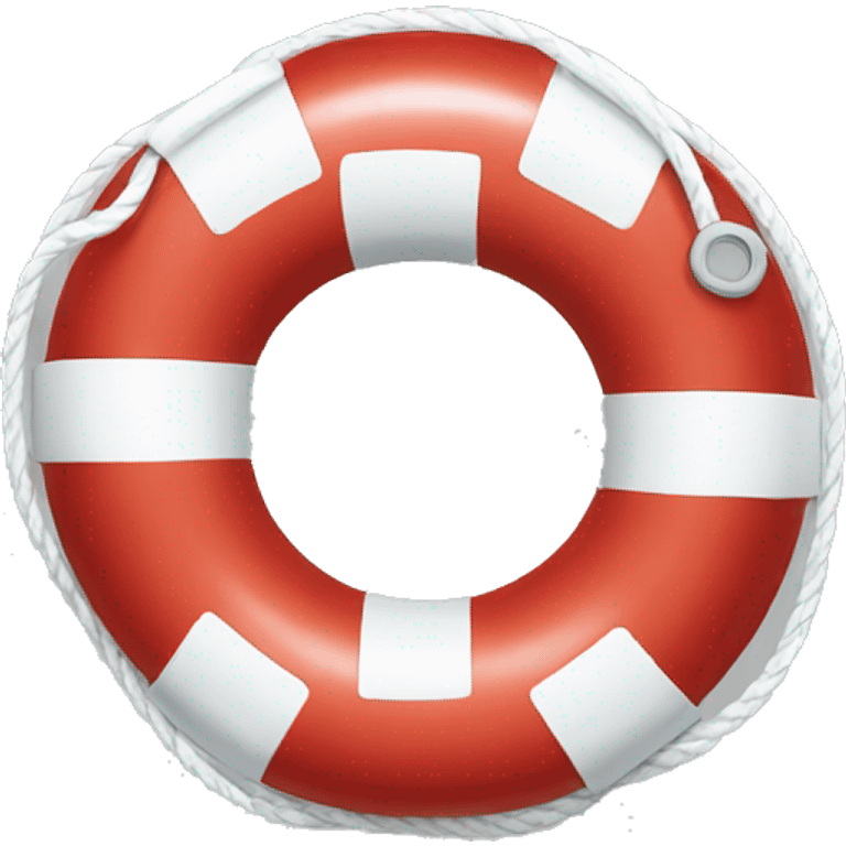 red and white lifesaver emoji