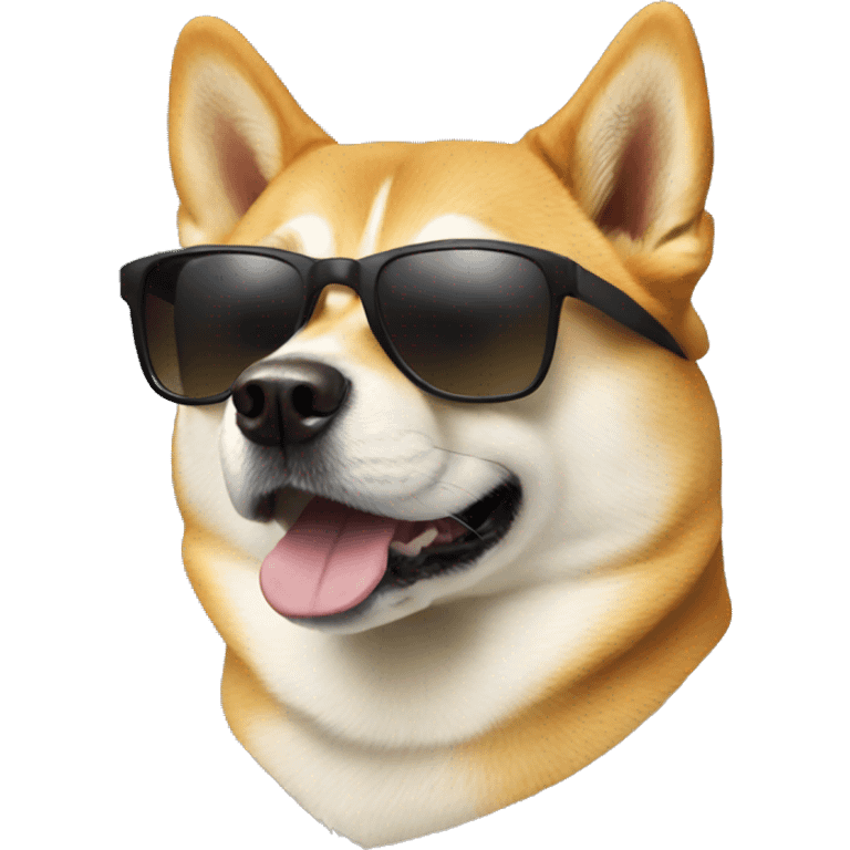 Doge with sunglasses  emoji