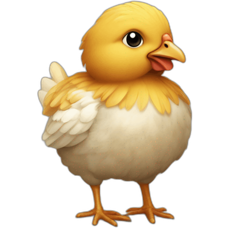 poussin avec poule emoji