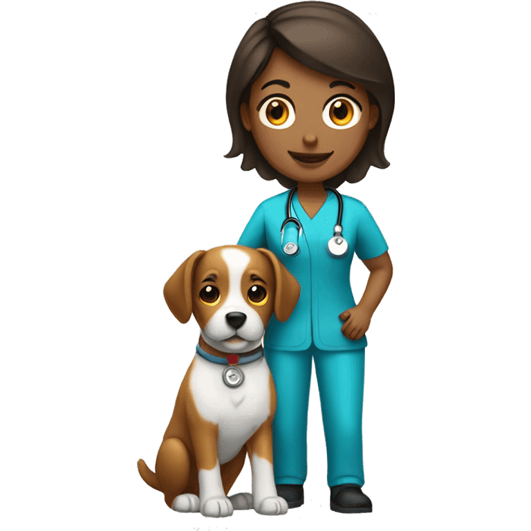 Nurse with a dog emoji