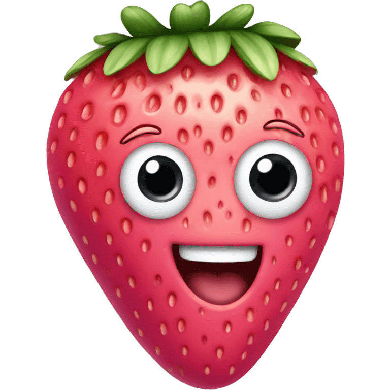 Pink strawberry emoji