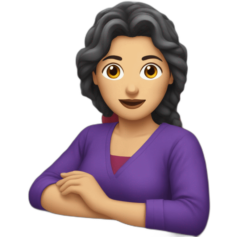 Armenian women in purple clothing in the bus emoji