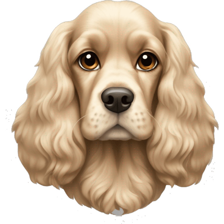 A light-colored cocker spaniel with a crest.  emoji