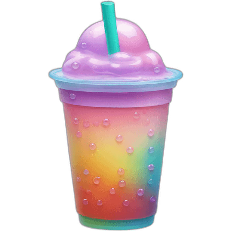 rainbow bubble tea emoji