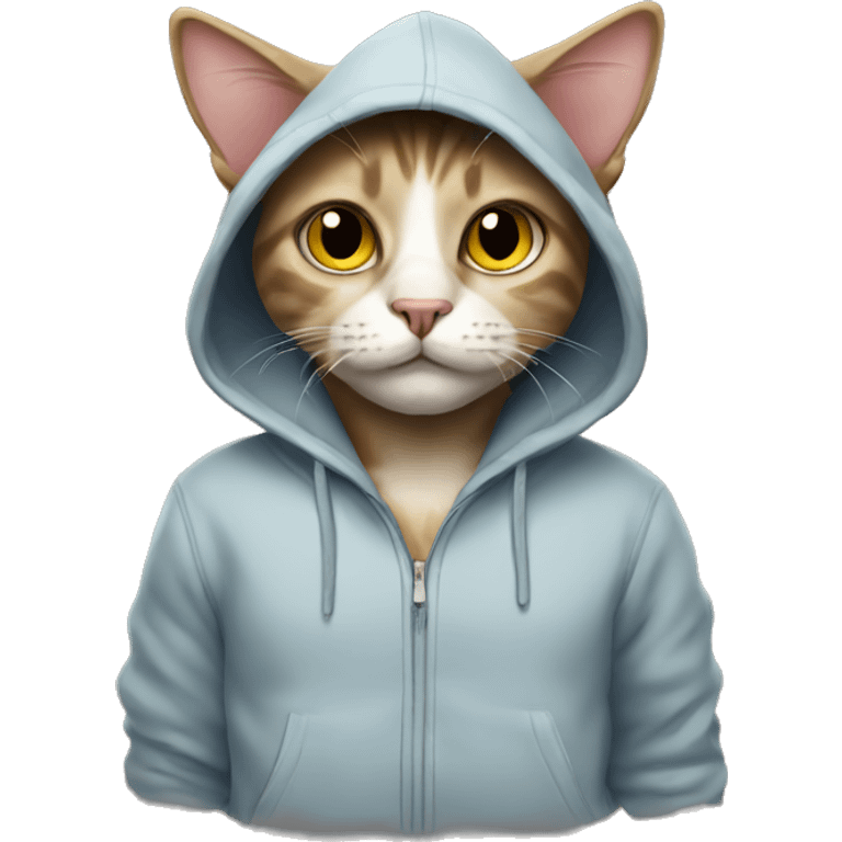 cat wearing a hoodie  emoji