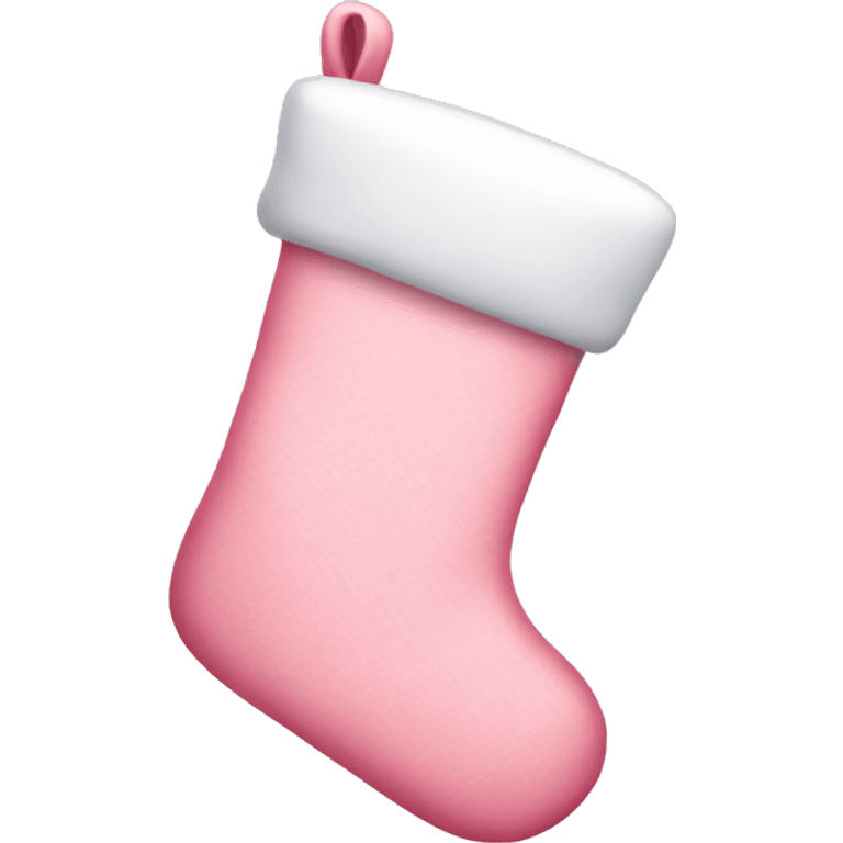  light pink Christmas stocking emoji